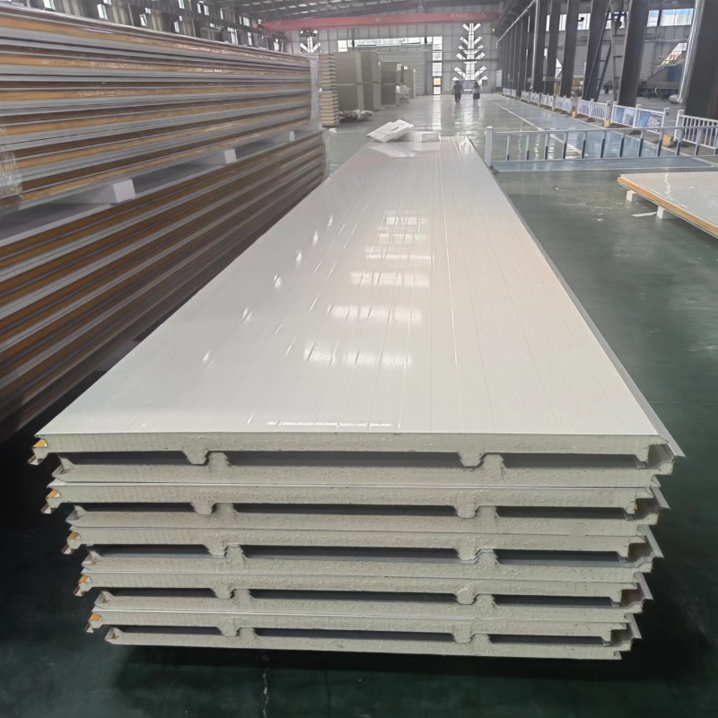 PU/PIR/EPS/Rockwool Low Cost Insulation Fire Proof Wall/Roof Composite Sandwich Panel Building Material