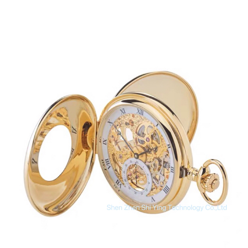 Best China Classic Silver Tone Self Wind Mechanical Movement Brass Pocket Watches