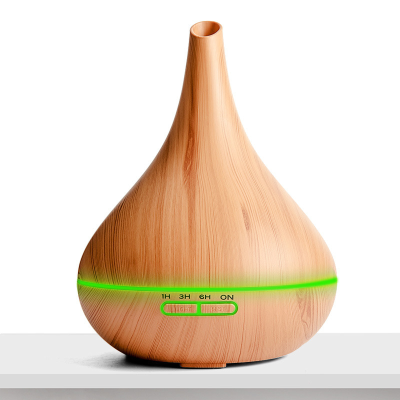 2025 Air Fragrance Essential Oils Diffuser 450ml Cool Mist Wood Grain Portable Humidifier