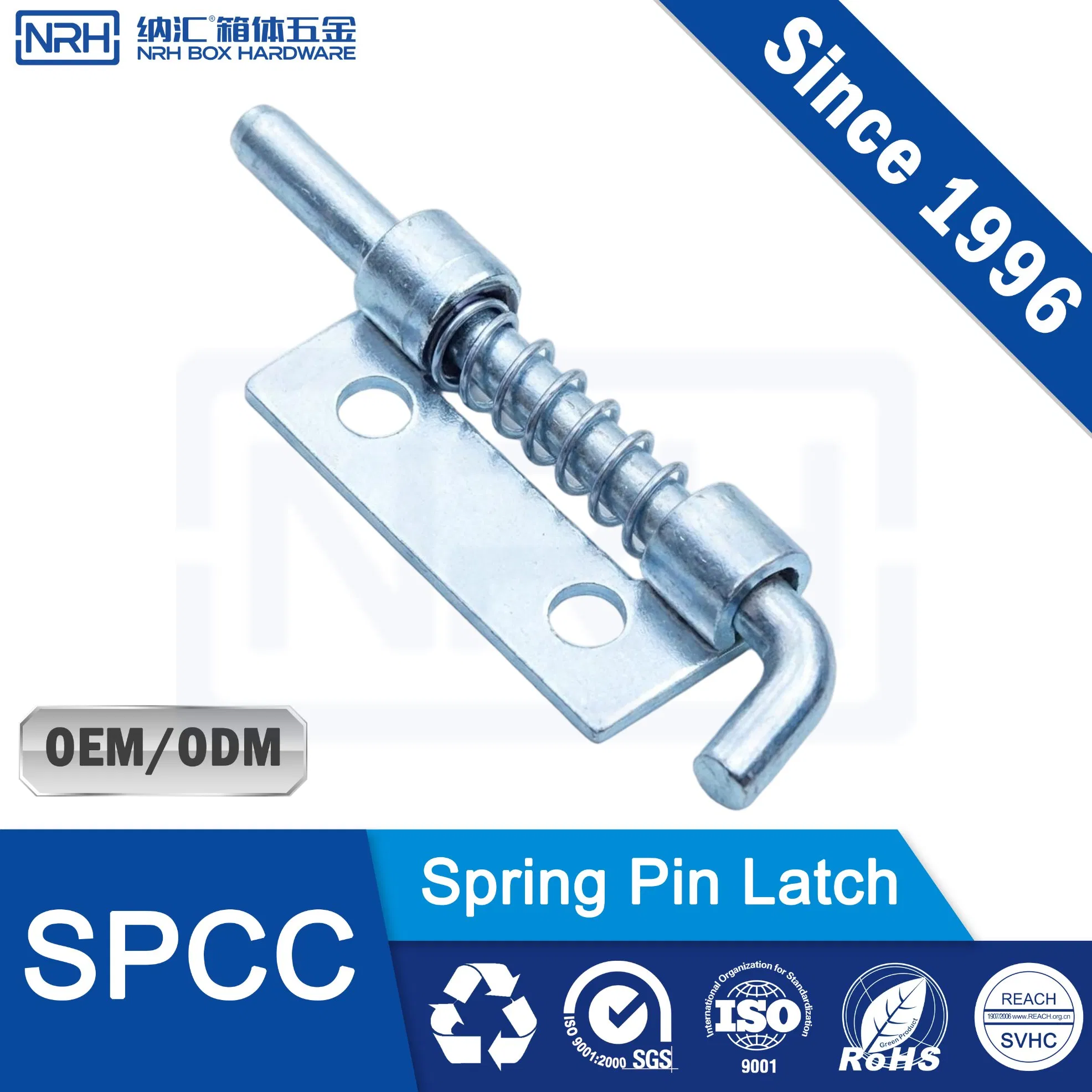 Nrh R7954 Industrial Metal Spring Bolt for Secure Panel Locking with RoHS