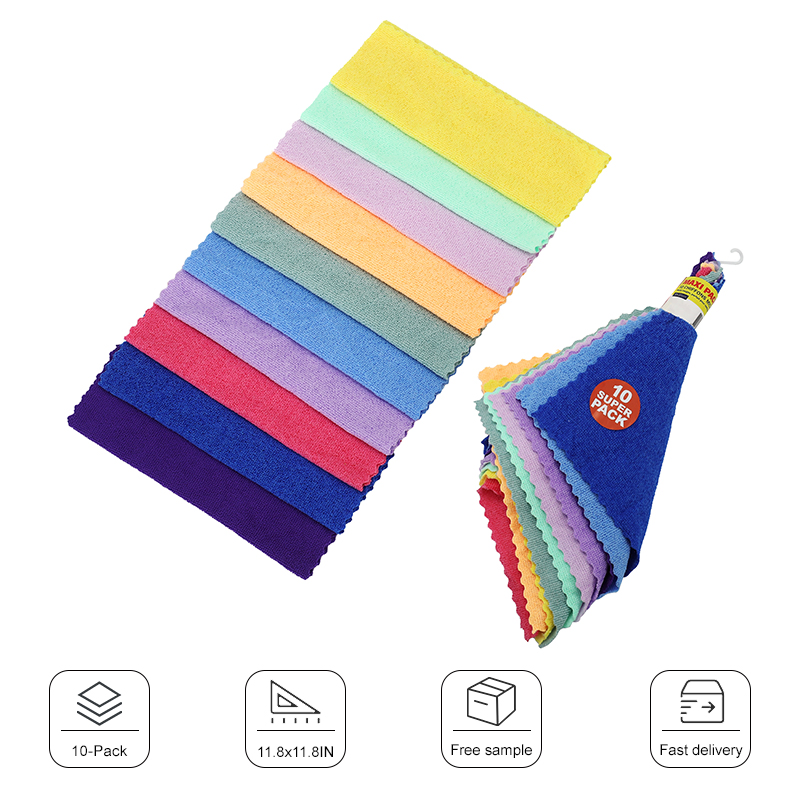 Microfiber Cleaning Cloths Polishingcloth Car Kitchen Towel Microfiber Towel