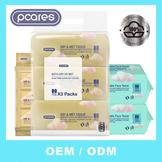 Sustainable Cotton Soft Towel at Home Portable Clean Face Towel Disposable