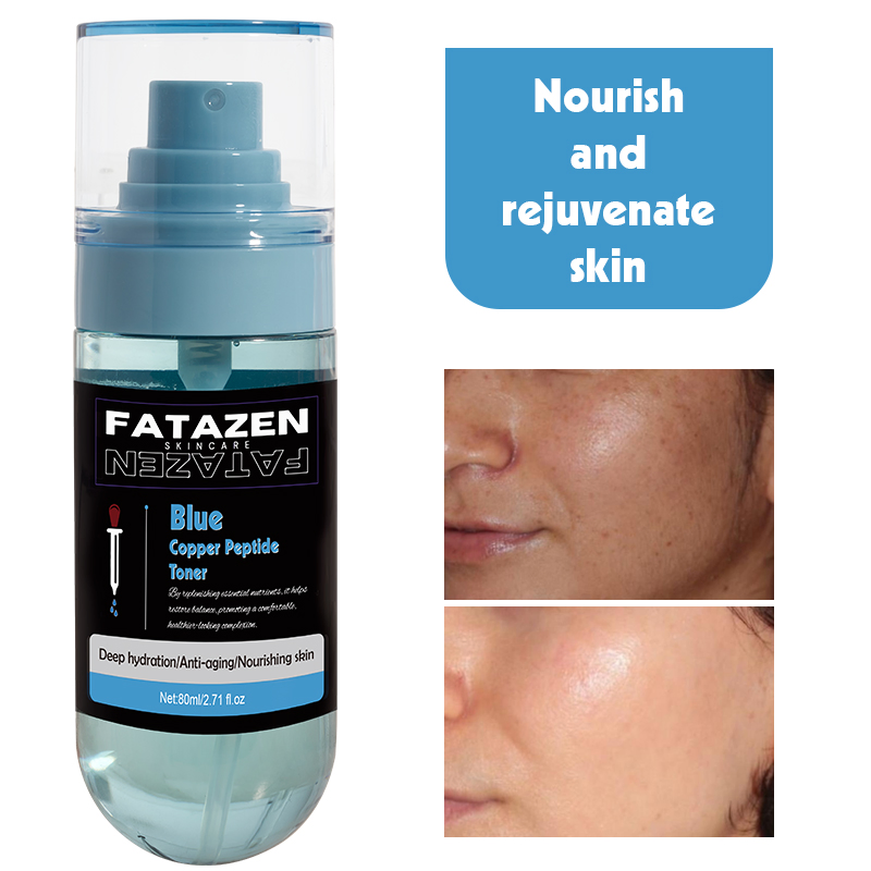 Soothes Redness Brightening Nourish Rejuvenate Skin Blue Copper Peptide Facial Toner Spray