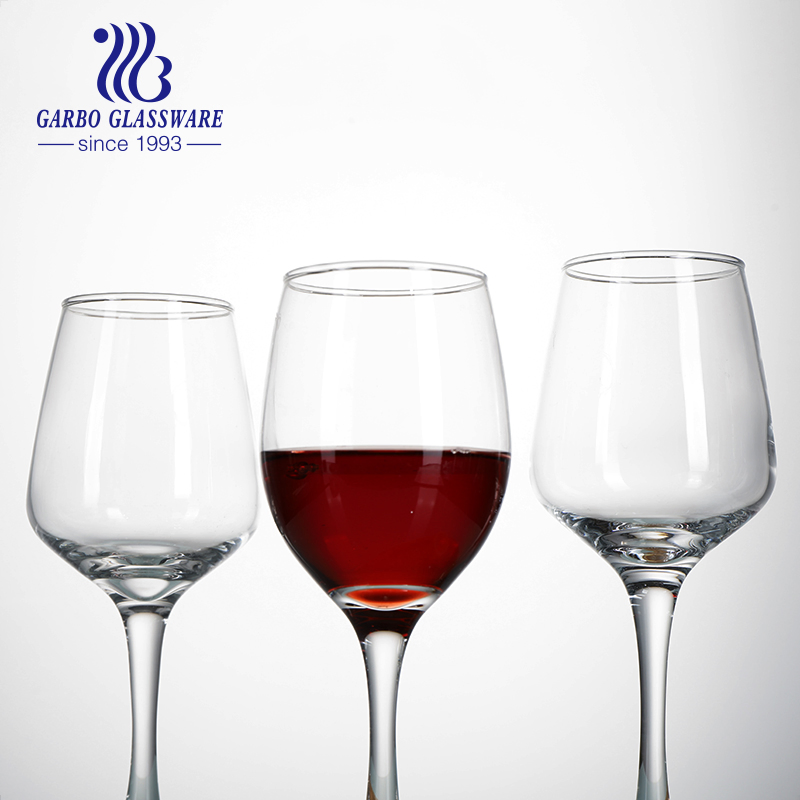 300ml 350ml Elegant Shape Long Stem Crystal Clear Goblet Champagne Stemware Wine Glass Ser for Bar