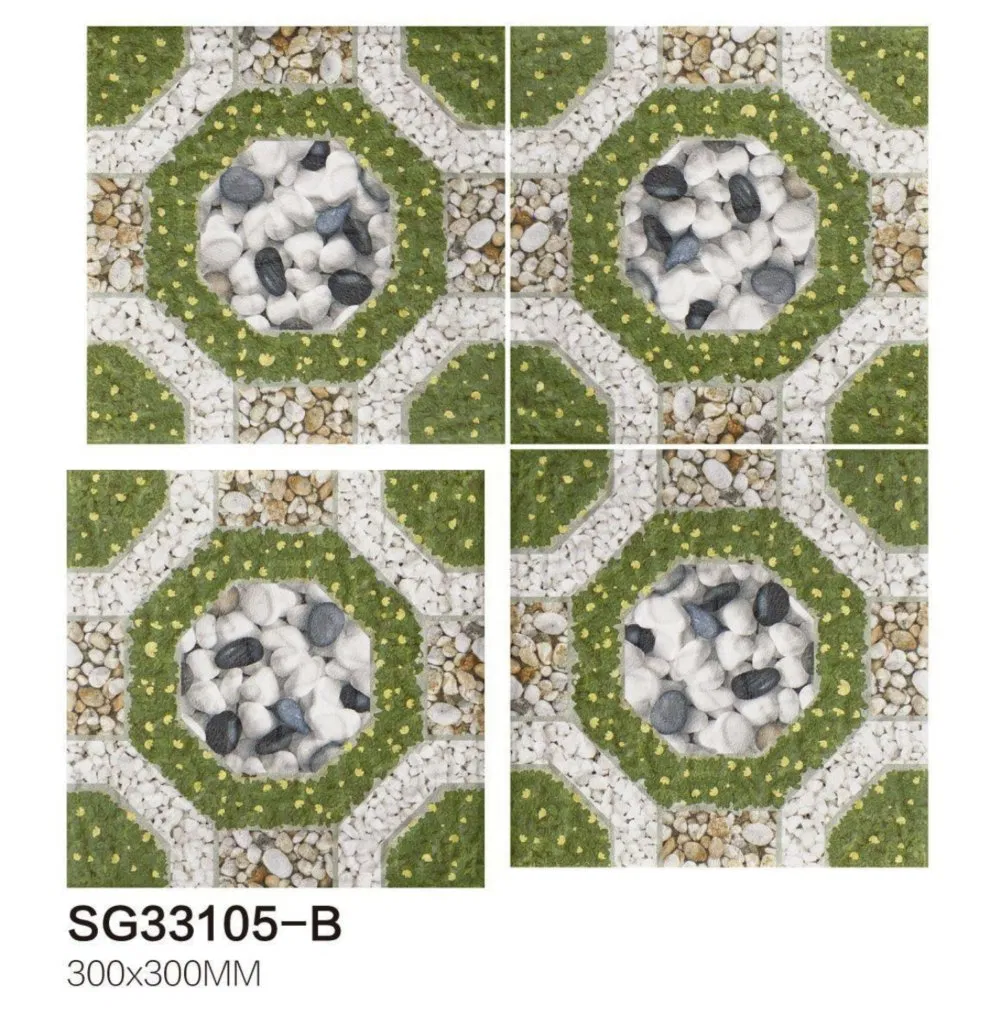 Керамическая плитка 300x300 с цветочным узором для пола и стен