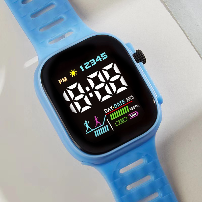 S8-1 Square Electronic Watch; Cross-Border Hot Macaron Electronic Watch; Night Light Student Watch; Gift Watch