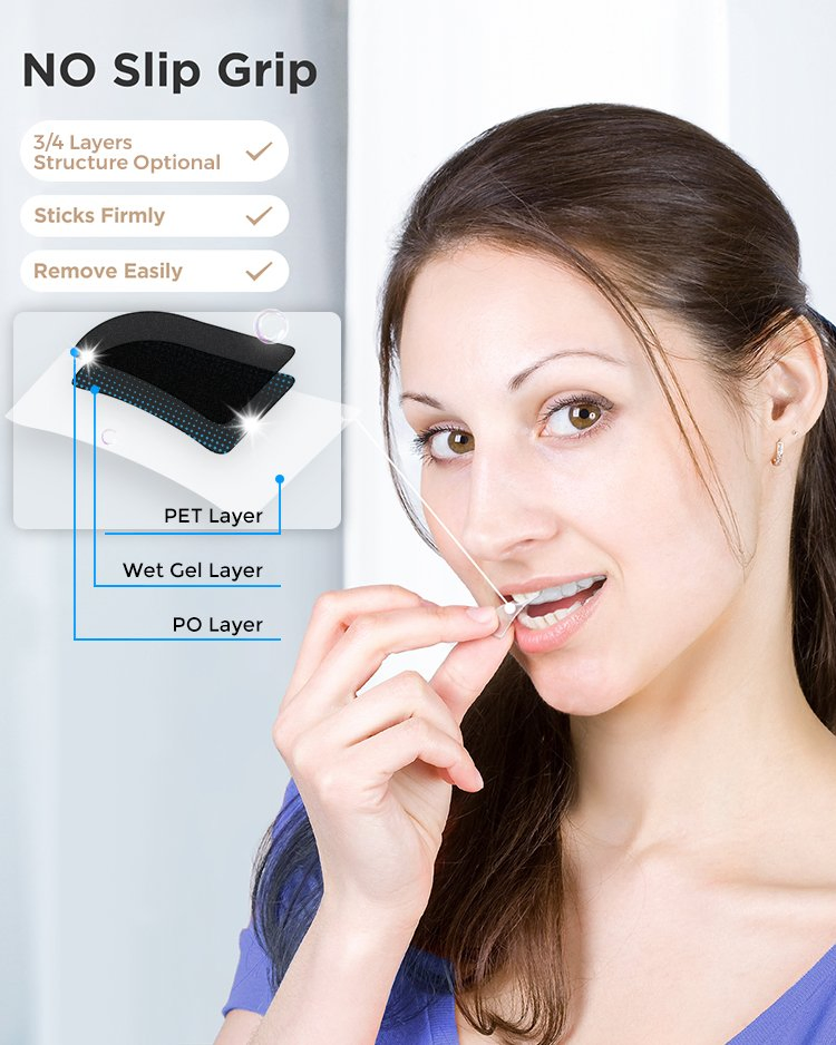 Private Label Professional Home Use Pap Charcoal Teeth Whitening Strip Sensitivity Free Tooth Whitening Formula