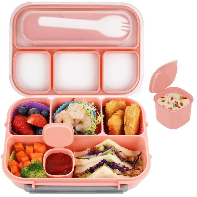 Sleek Portable Large-Capacity Microwave-Safe Lunch Box for School