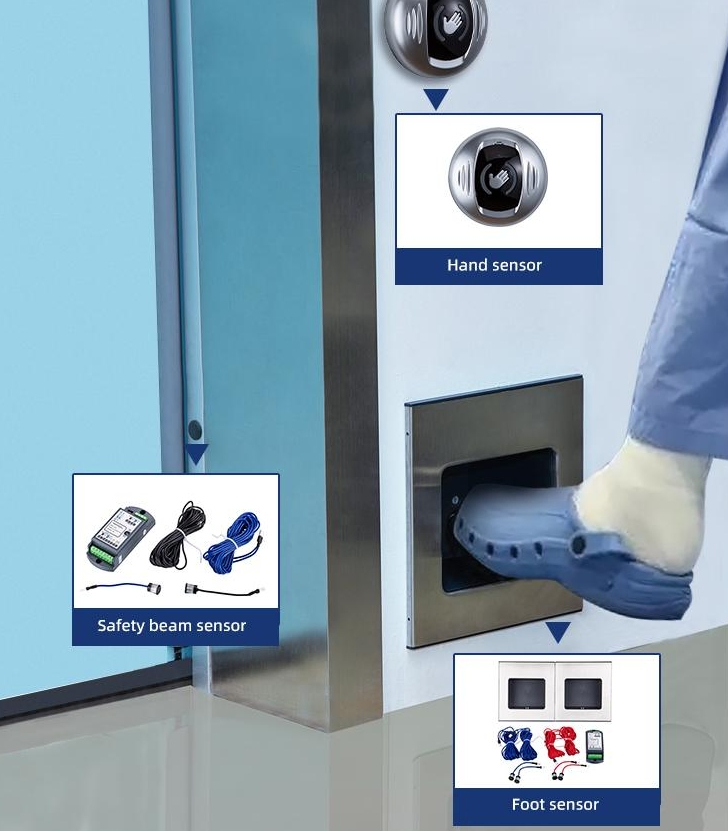 Turtech Automatic Sliding/Swing Clean Room Hospital Door X-ray Hermetic Airtight Door Laboratory Fireproof Door Fire Door