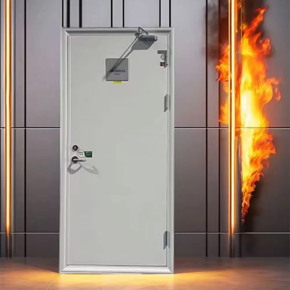 Galvanized Steel Fire Rated Door - Soundproof & Smoke Sealed Fire Door CE UL Available