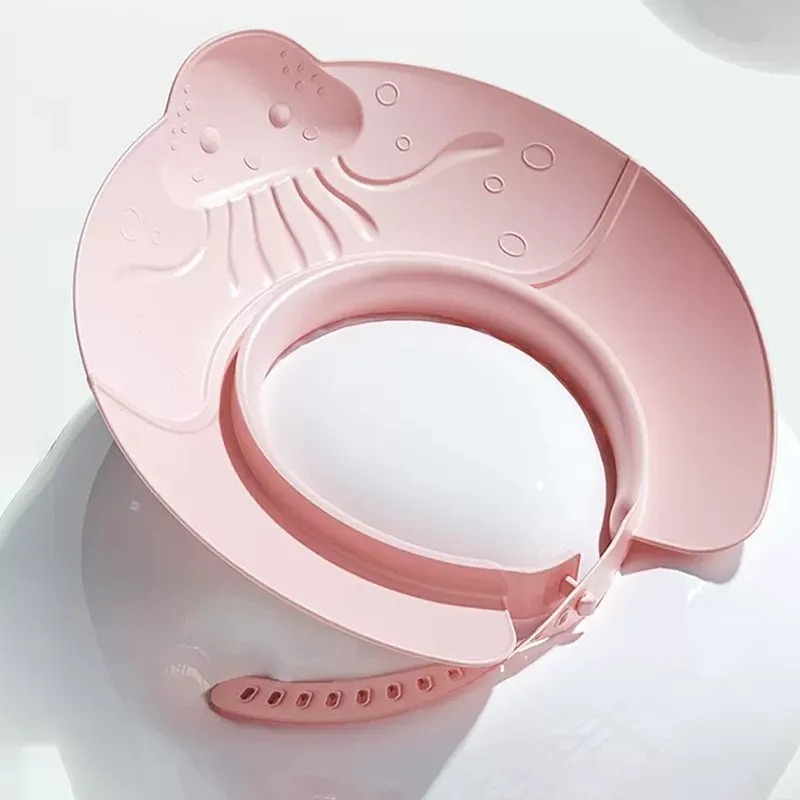 Free Sample Rubber Material Soft Baby Shampoo Shower Protection Hat Baby Shower Cap