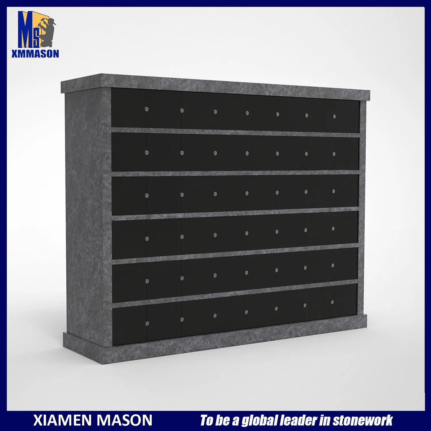 Customized American Simple Standard Columbarium 48 Niches All Colors Available Mausoleum