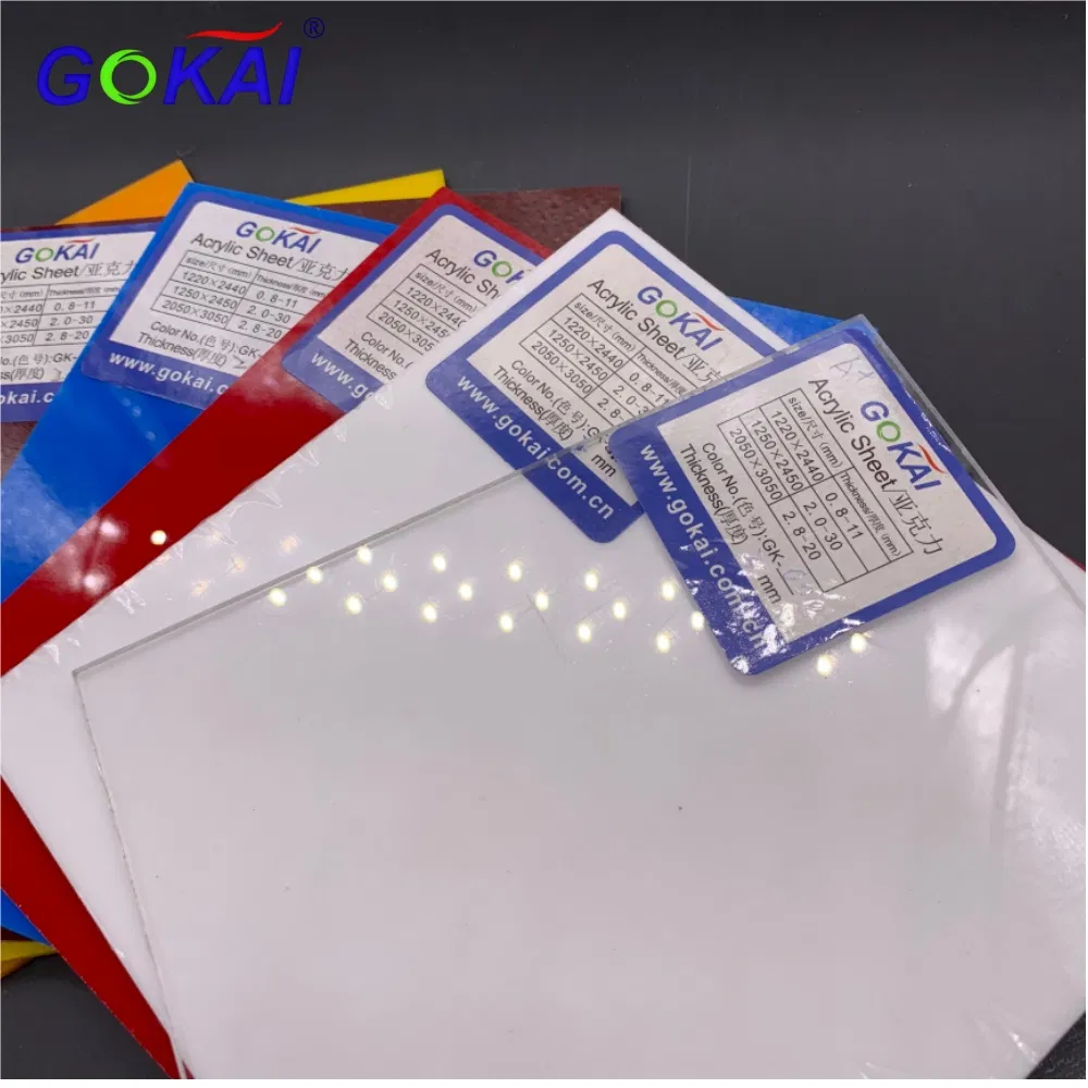 Gokai Transparent/Colored Glass 5mm-30mm Clear Cast Acrylic Sheet for Display/Advertising/Decoration