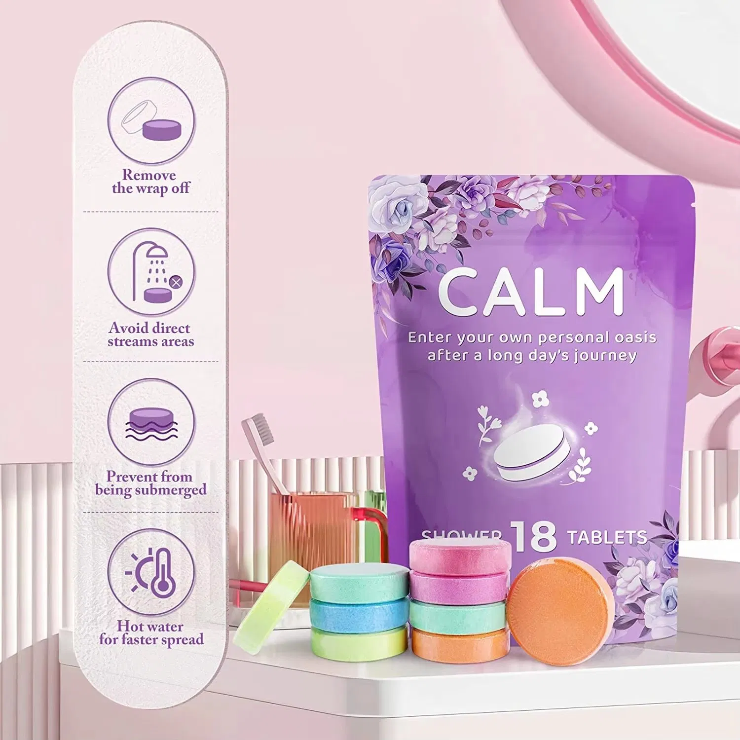 Eucalyptus Lavender Relaxing Shower Steamers SPA Gift Set Shower Steamers