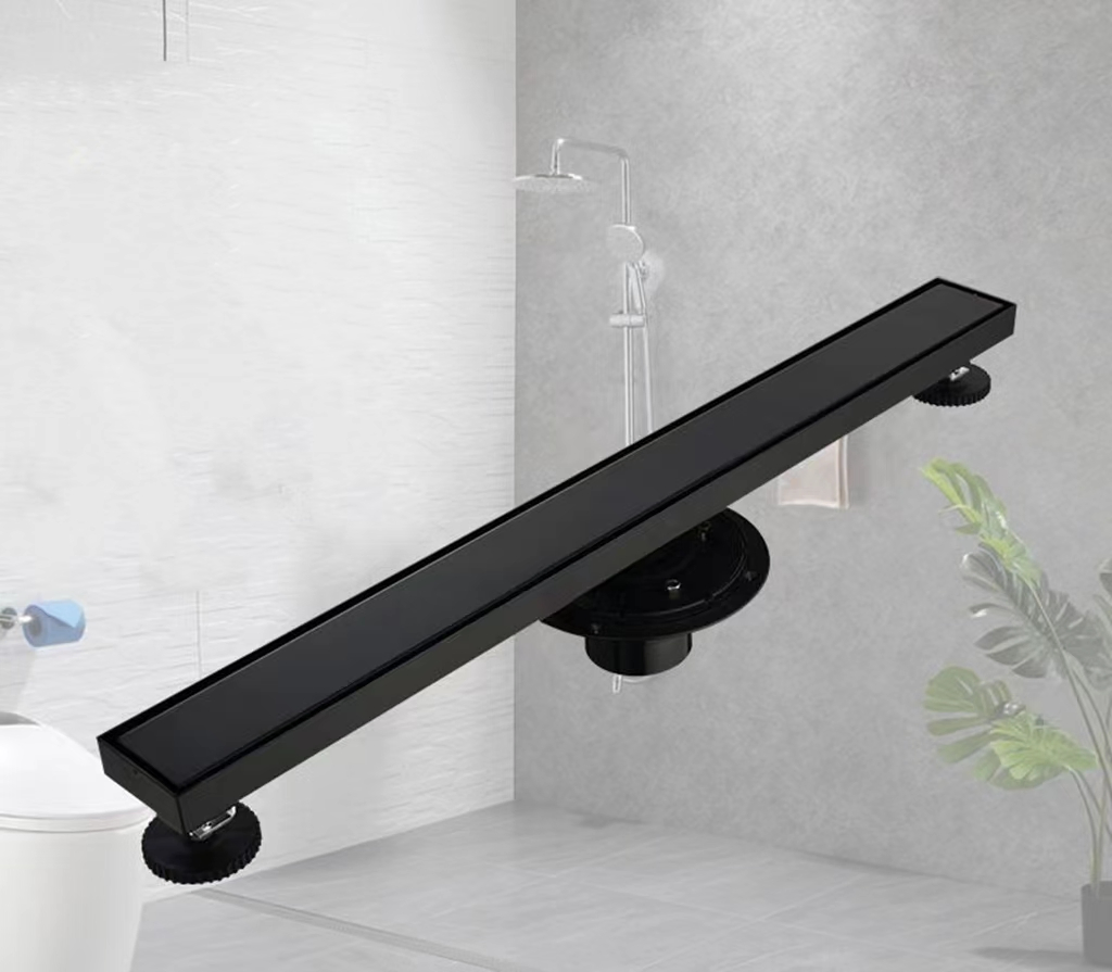 Matte Black Factory Direct Bathroom Rectangle Bathroom Toilet Shower Floor Drain Linear Shower SUS 304 Drain