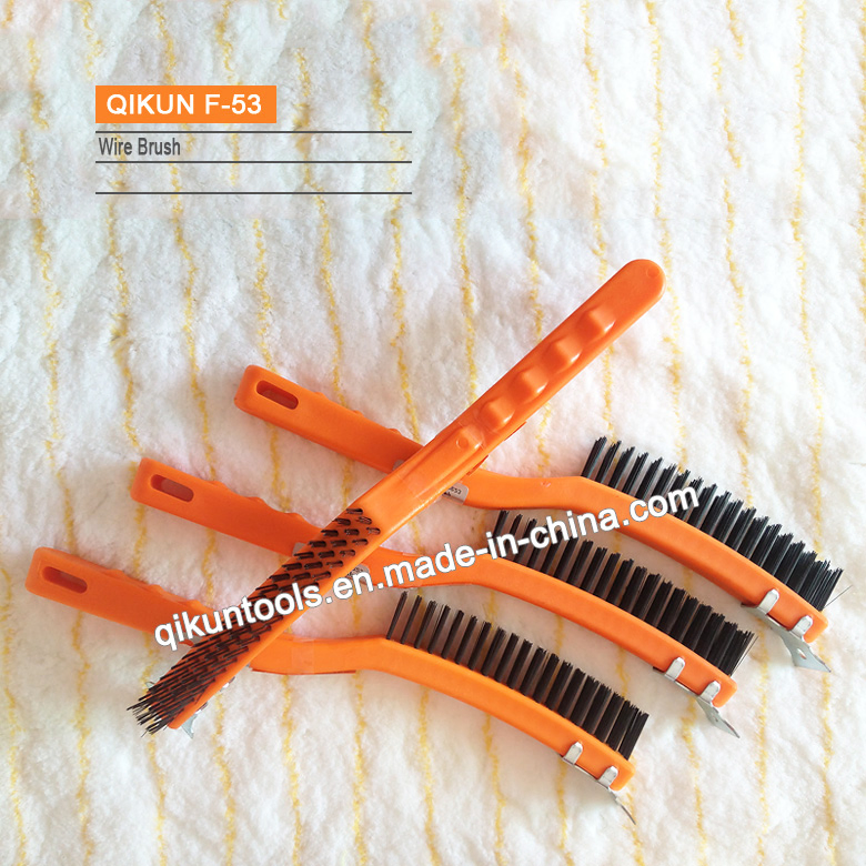 N-57 Decoration Construction Hardware Hand Polishing Tools Plastic Handle Wire Steel Brush