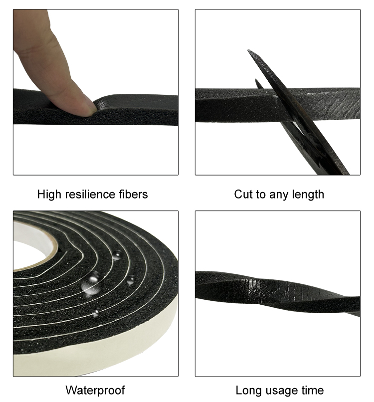 Draught Excluder Self Adhesive PVC Foam Weatherstrip Seal Seal for Extra Large Gaps