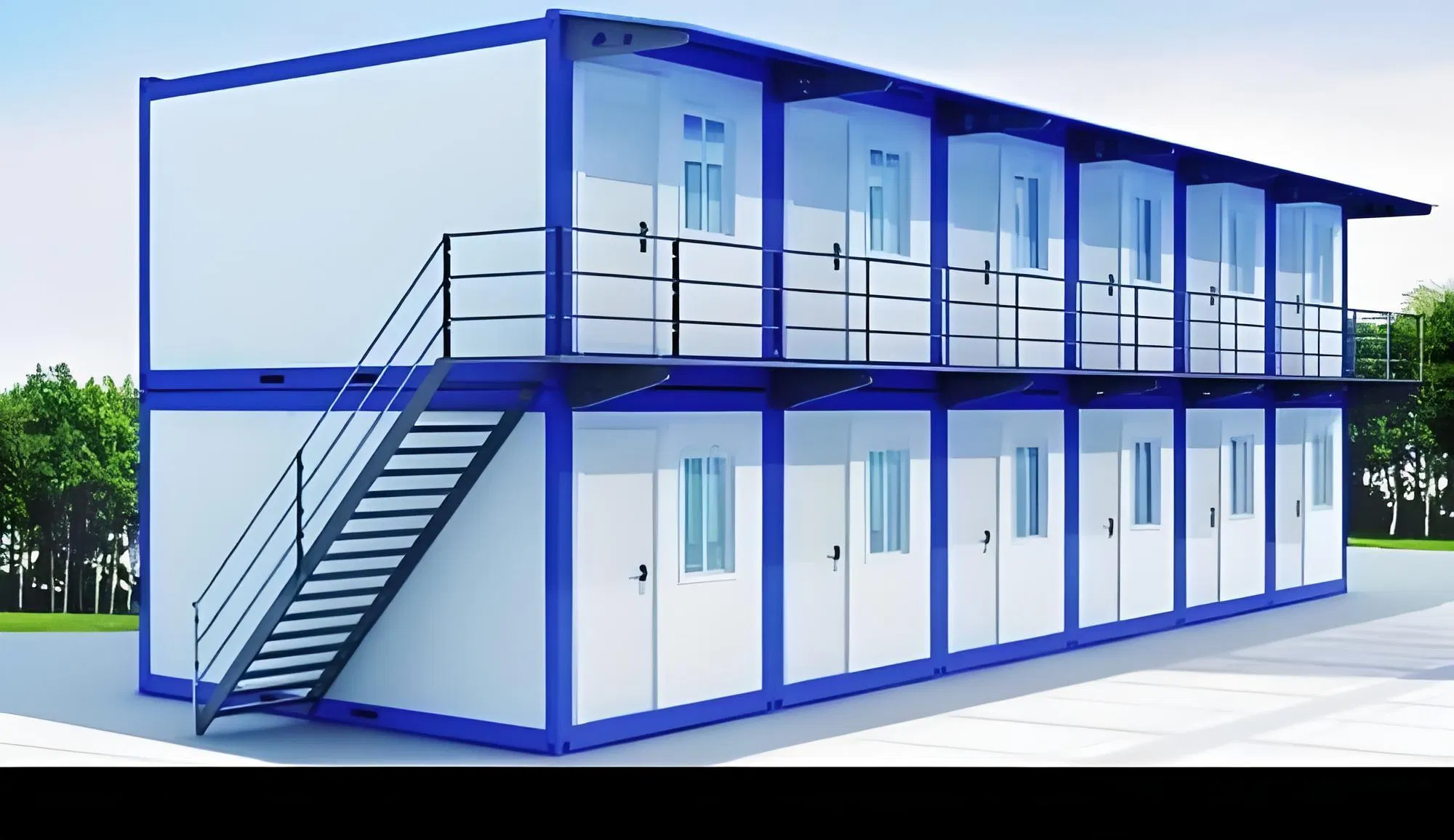Prefab Modular Portable Site Office Accommodation Camp Shipping Flat Pack Container