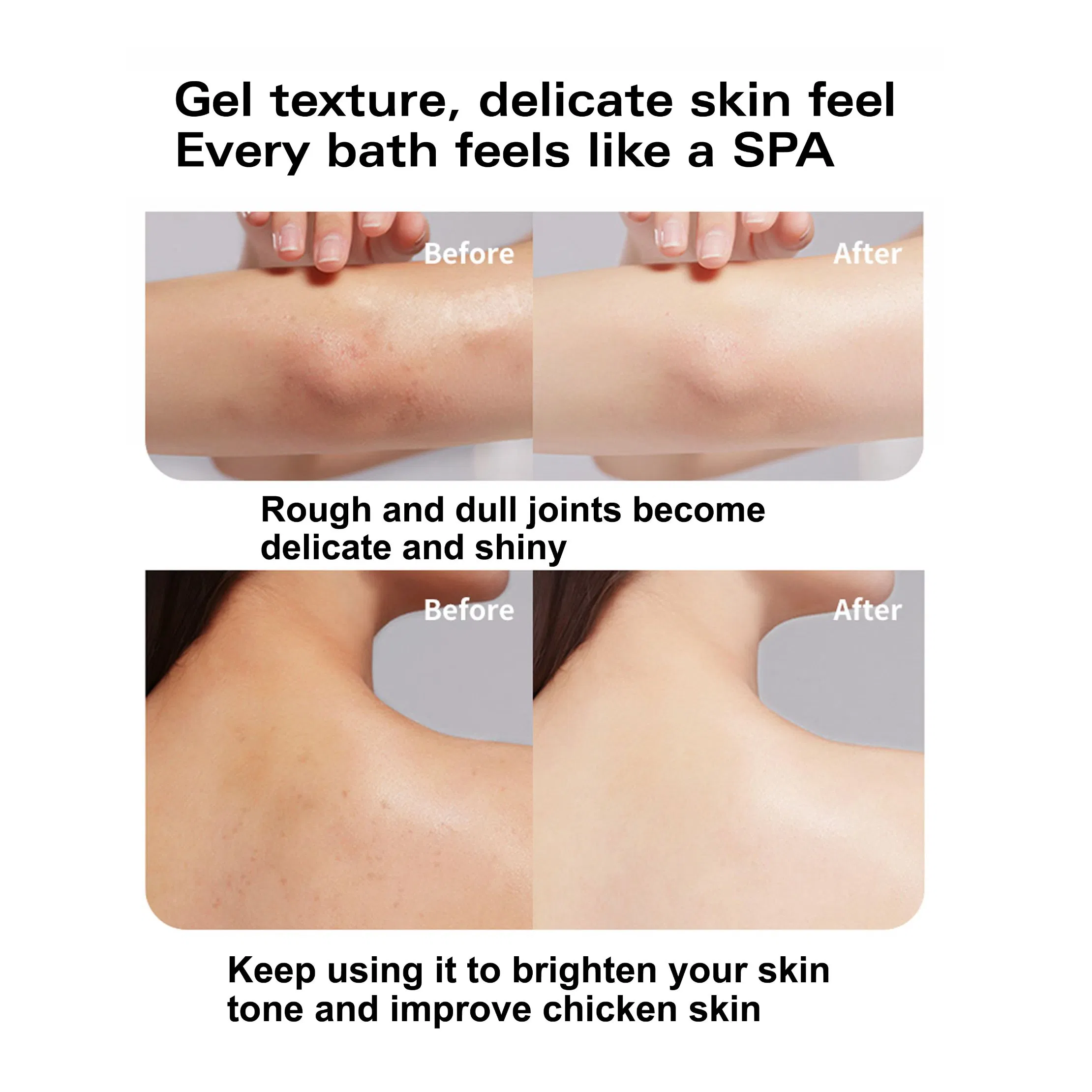 Roushun 750ml Whitening Professional Exfoliating Deep Cleaning and Softening Facial and Body Nicotinamide Salt Scrub for Skin