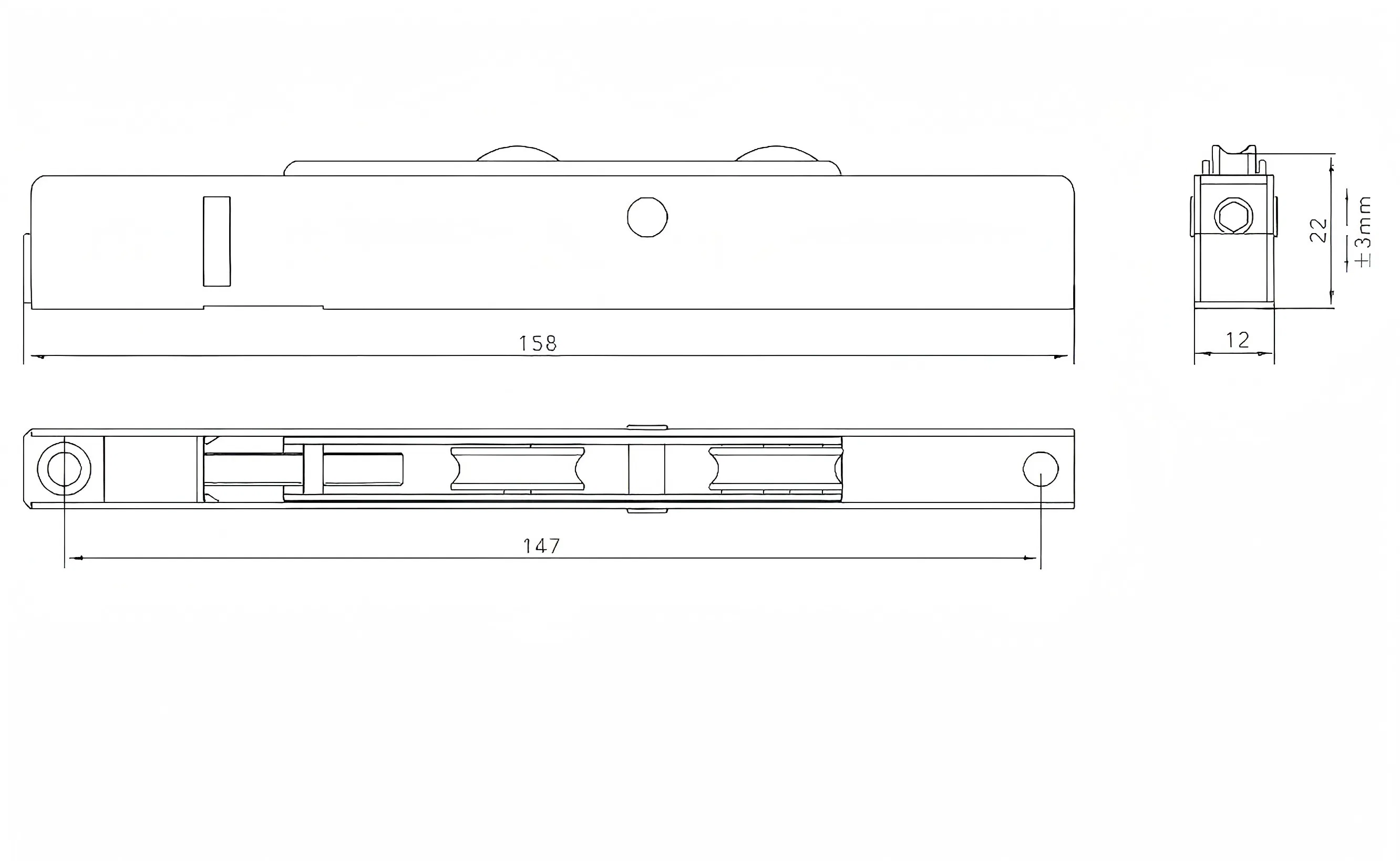 Door Rollers for Sliding UPVC Windows and Doors Size: L=158mm W=12mm H=23.3