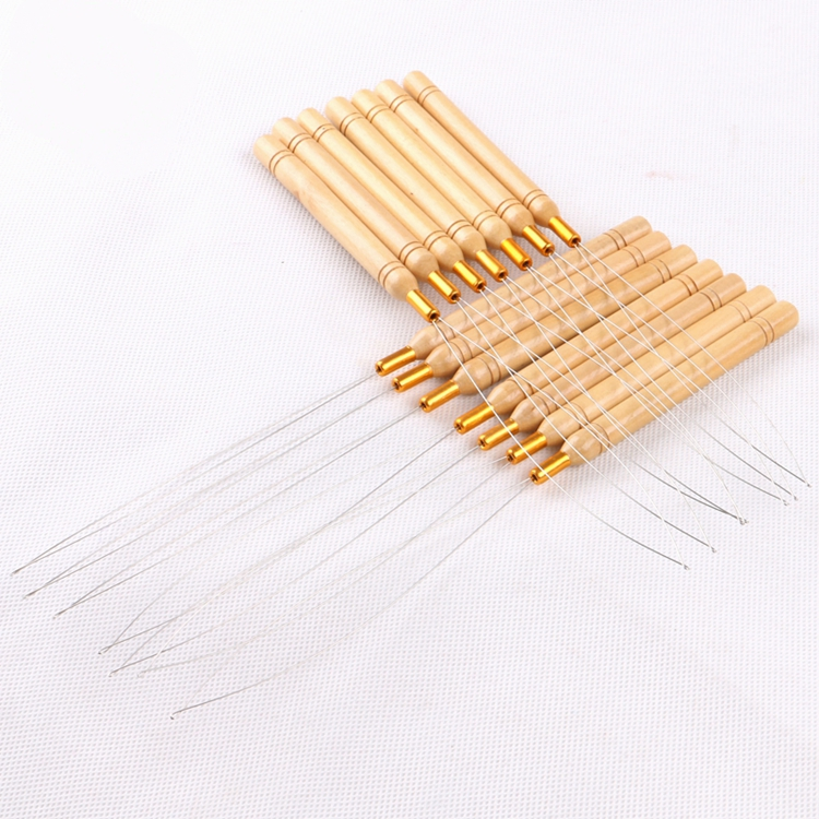 Иглы для наращивания волос Micro Ring с деревянной ручкой