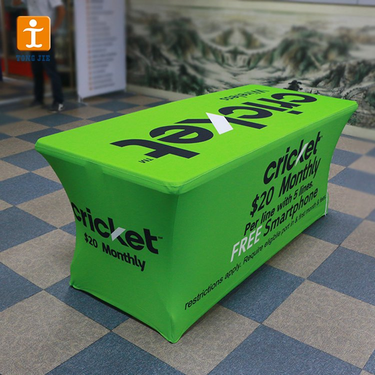 Event Exhibition Trade Show Custom 6FT Stretch Table Cloth with Logo