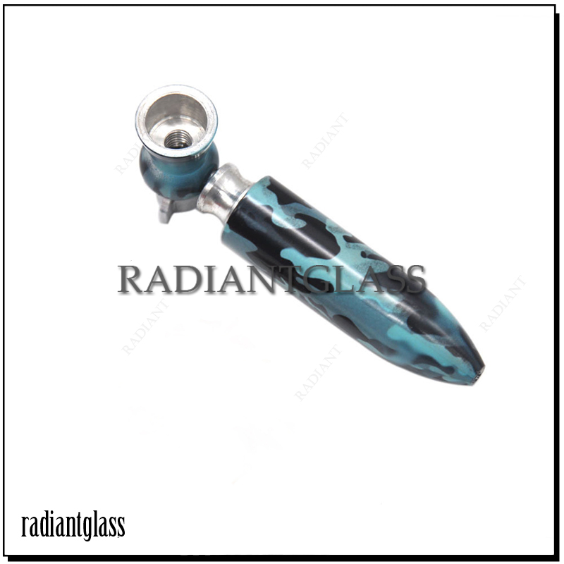 Camouflage Cannonball Model Fashion Printed Smoking Pipe Portable Metal Holder Cigarette Hookah Accessories
