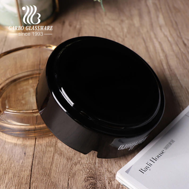 3.8 Inches Wholesale Classic Ashtray Customized Colored Glass Ashtray for Cigarette