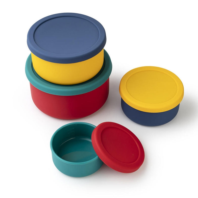 Innovative Collapsible Silicone Lunch Box for on-The-Go Meals