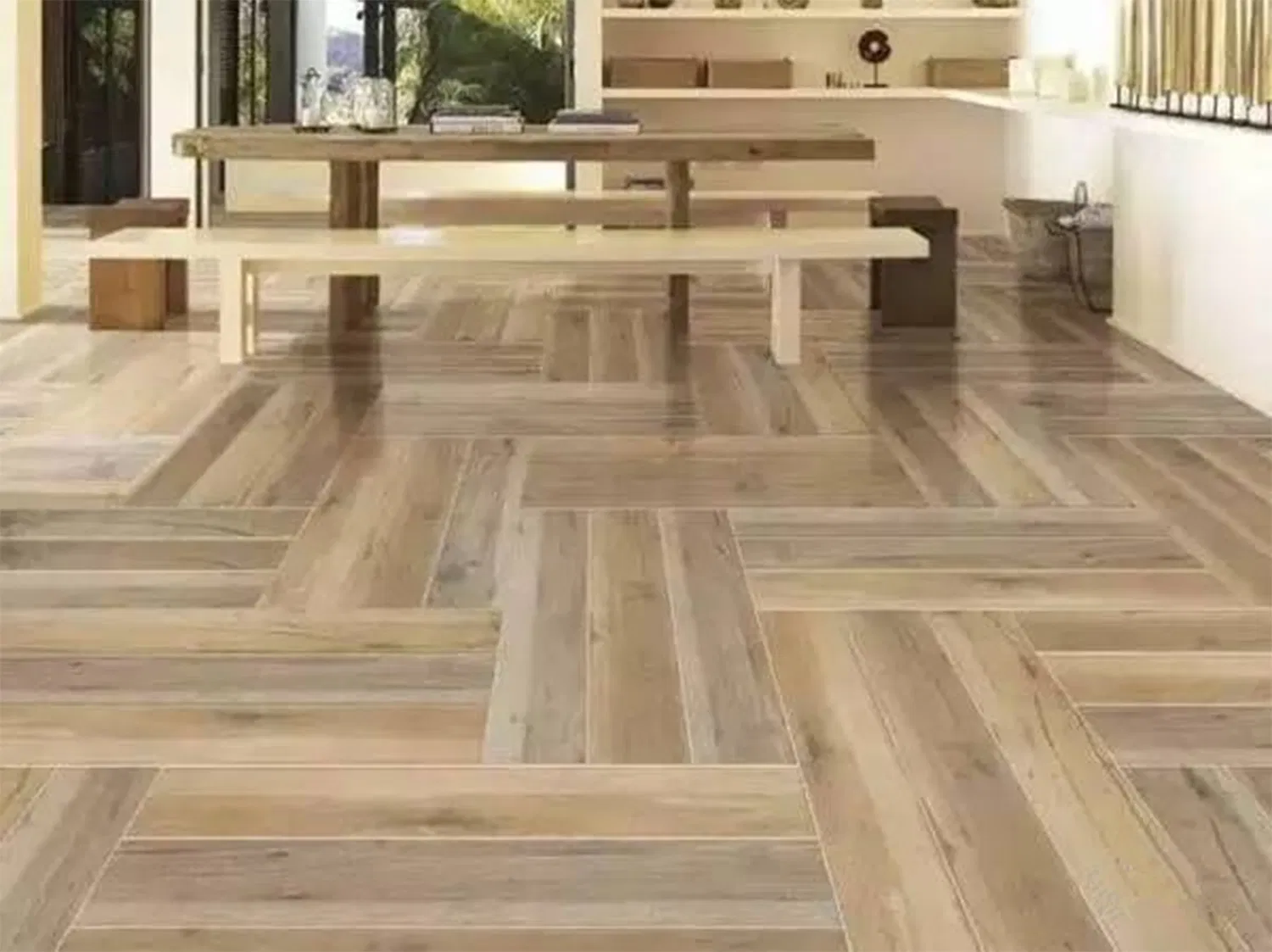 Affordable Wooden Floor Tiles for Living Room Decor