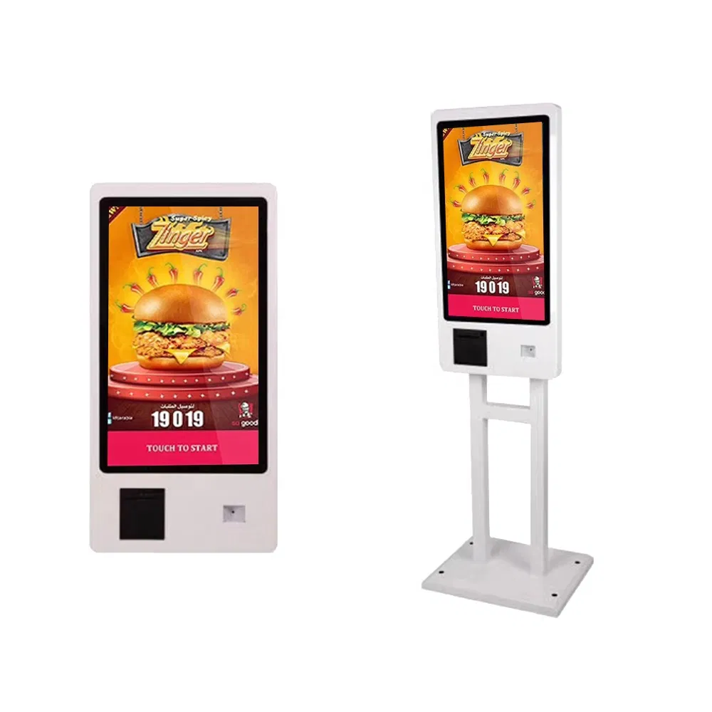 Self Ordering Touch Screen Freestanding Payment Interactive Self Service Ordering Kiosk Shopping Mall Advertising Kiosks