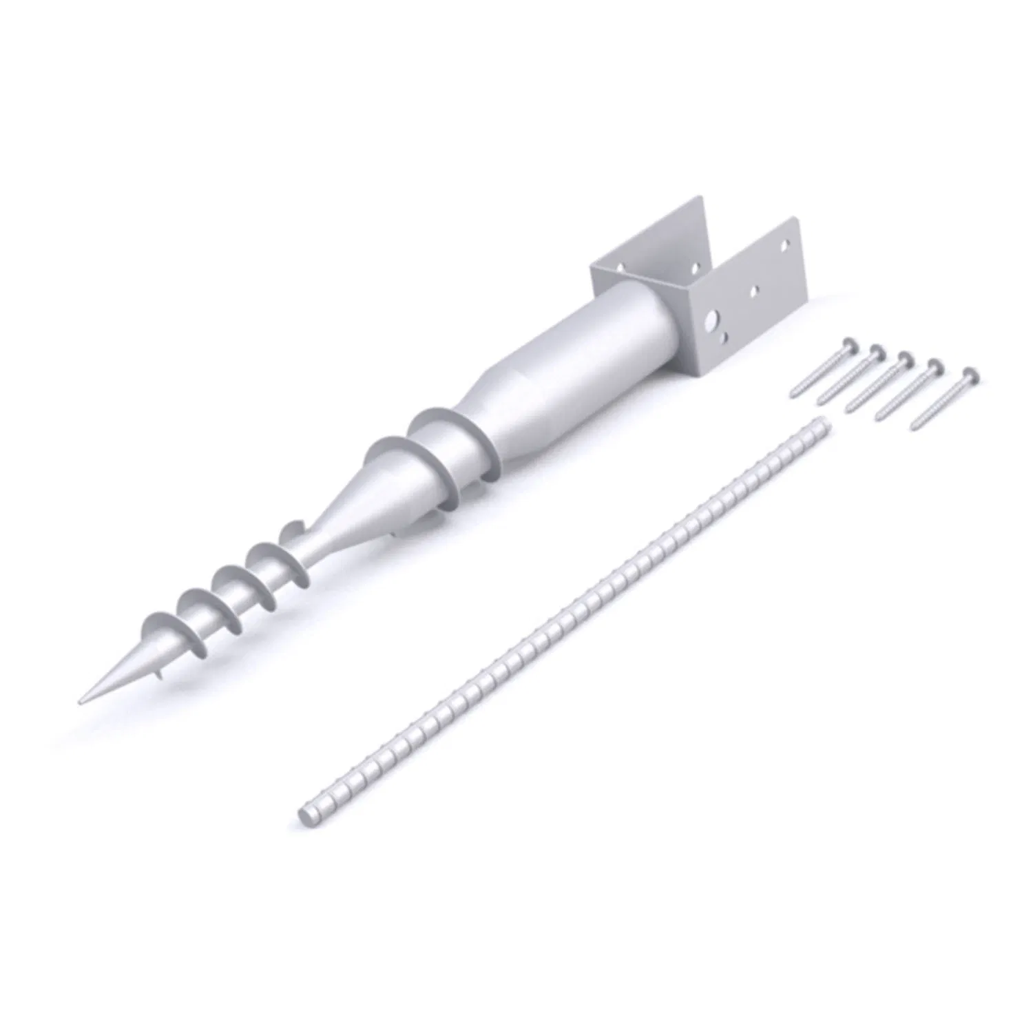 Винтовая опора U-образная для столбов 4x4