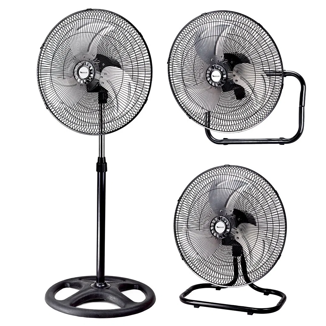 18 Inch 3 Blade Stand Wall Floor 3-in-1 Metal Industrial Fan Ventilador De Pie