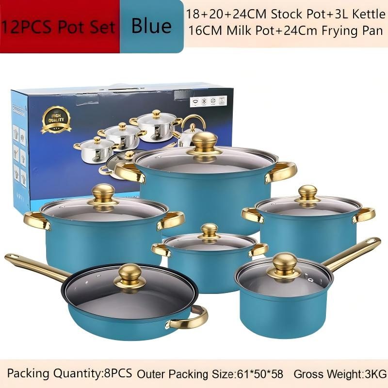 Kitchenware Product Steek Cooking Pot Set: Essential Kitchen Cookware Collection