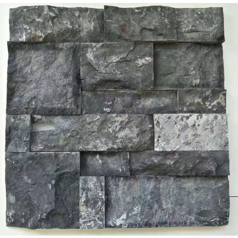 Chinese Bluestone Wall, Chinese Blue Limestone Split Face Wall Stone