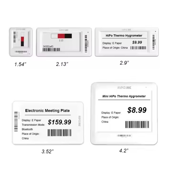 Customized High-Resolution Black White Red E-Paper Display Digital Price Tag Electronic Shelf Real-Time Label for Retail Store, Warehouse, Supermarket Tag ESL