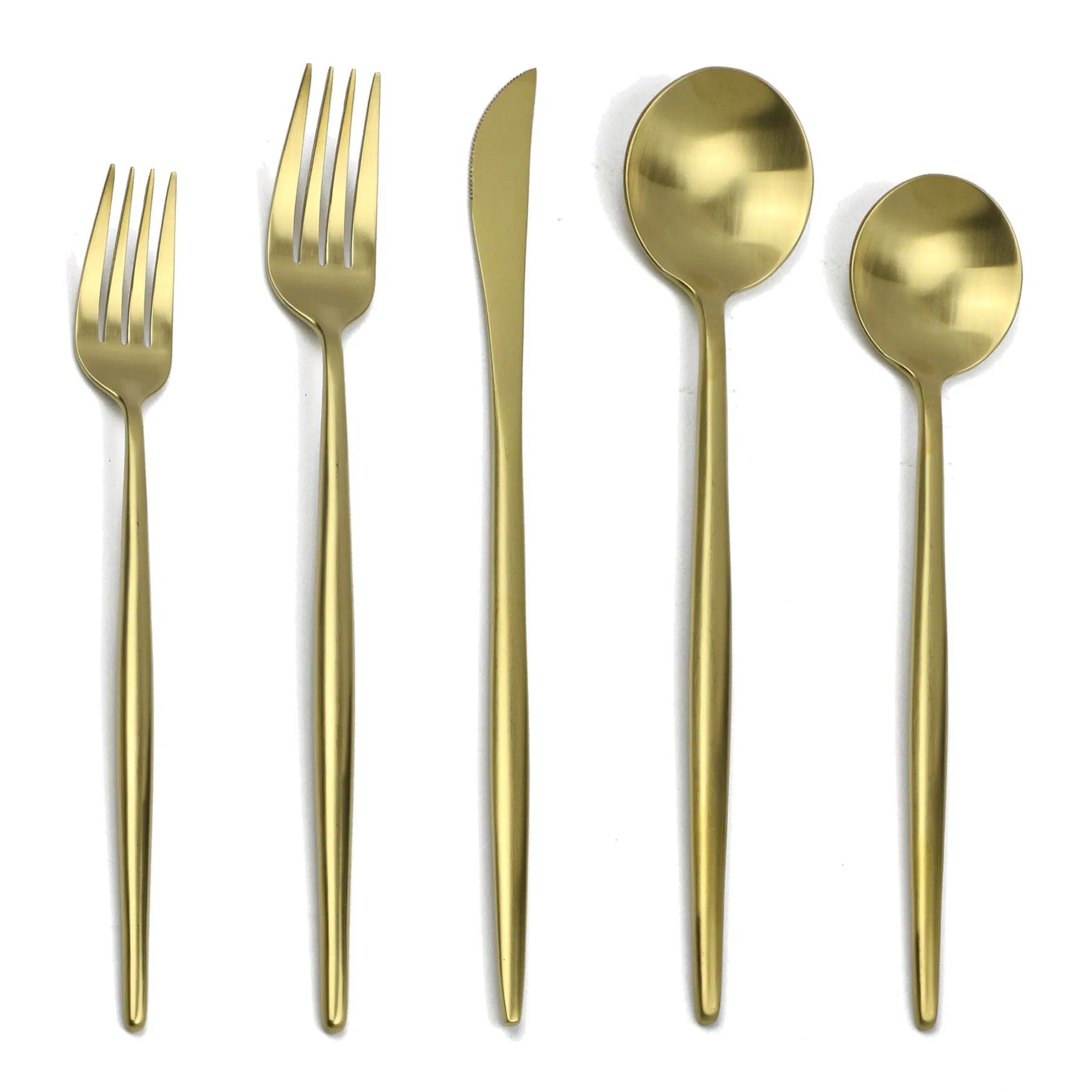 Wholesale Cutlery Flatware Dessert Spoon and Fork Matte Stainless Steel Flatware Sliver Silverware Set