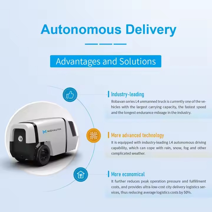 Outdoor Unmanned Delivery and Driving Robot Community Park Outdoor Delivery Robot
