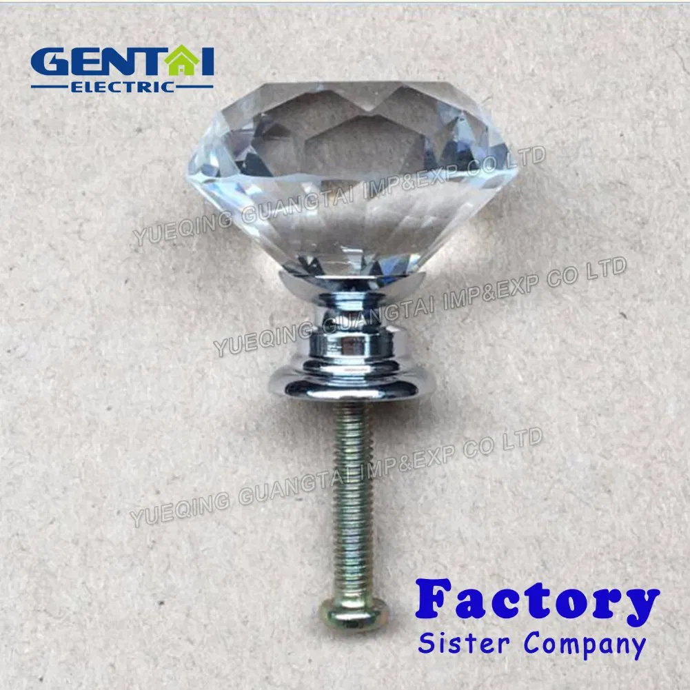 Zinc Cabinet Handles Crystal Furniture Knob