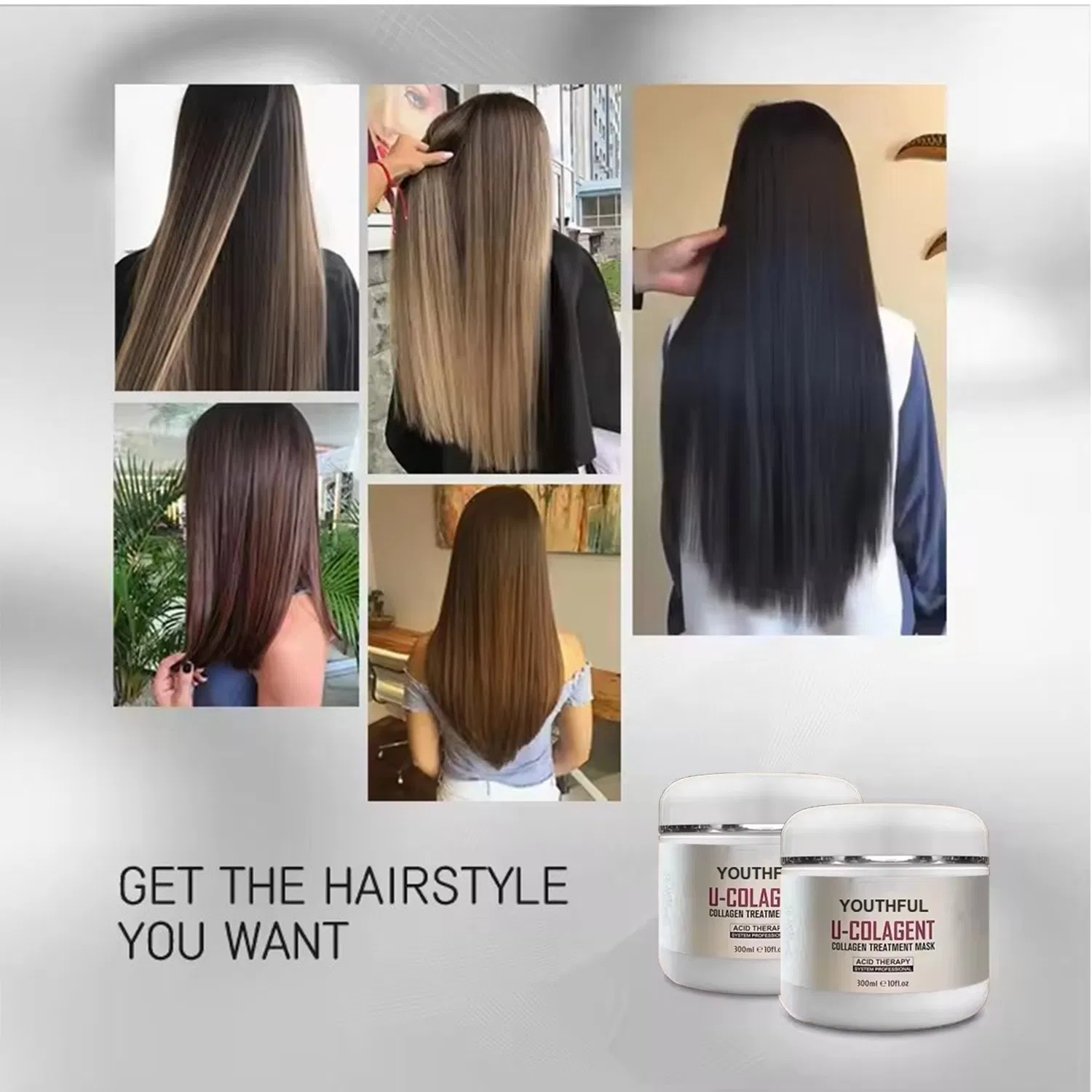 300ml Fruit Acid Therapy Moisturizing Repair Smooth Keratin Hair Mask