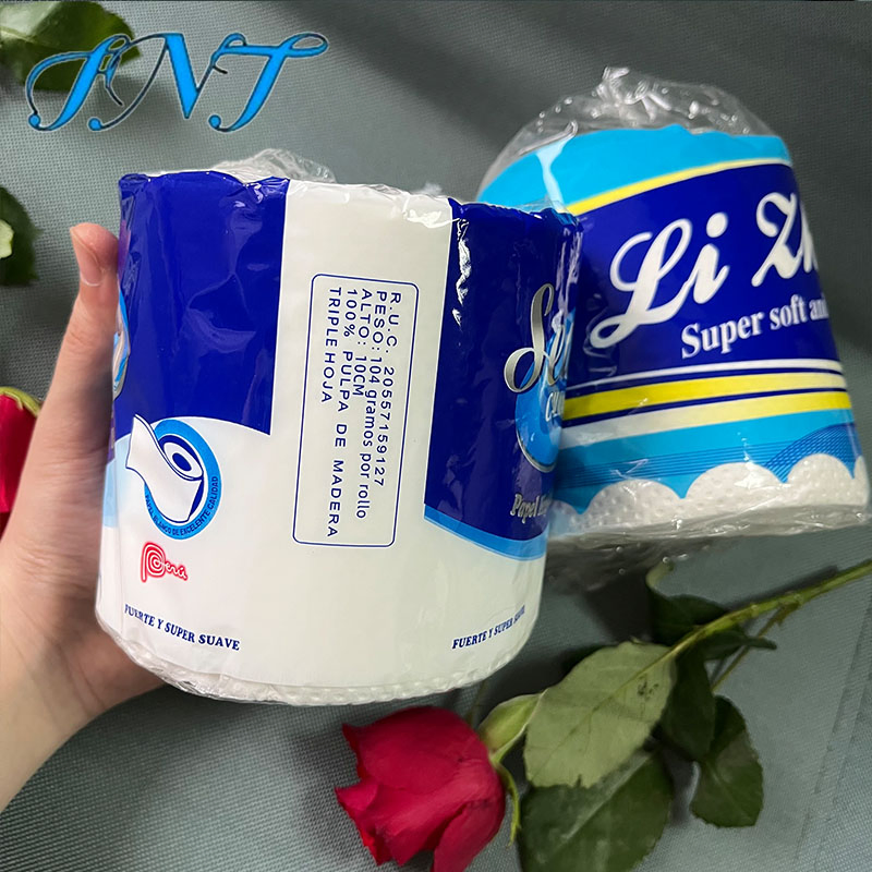 Customized Cheap 3 Ply White Toilet Tissue Paper with Company Logo