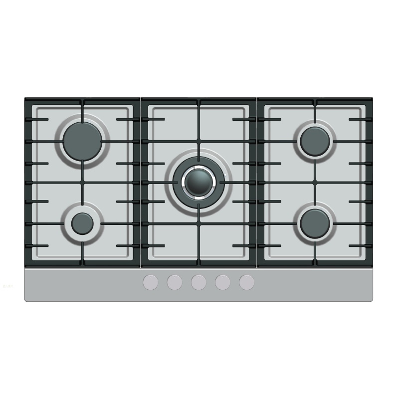 Home Appliance Kitchen Use Built-in 5 Burner Gas Hob with Sabaf Burners