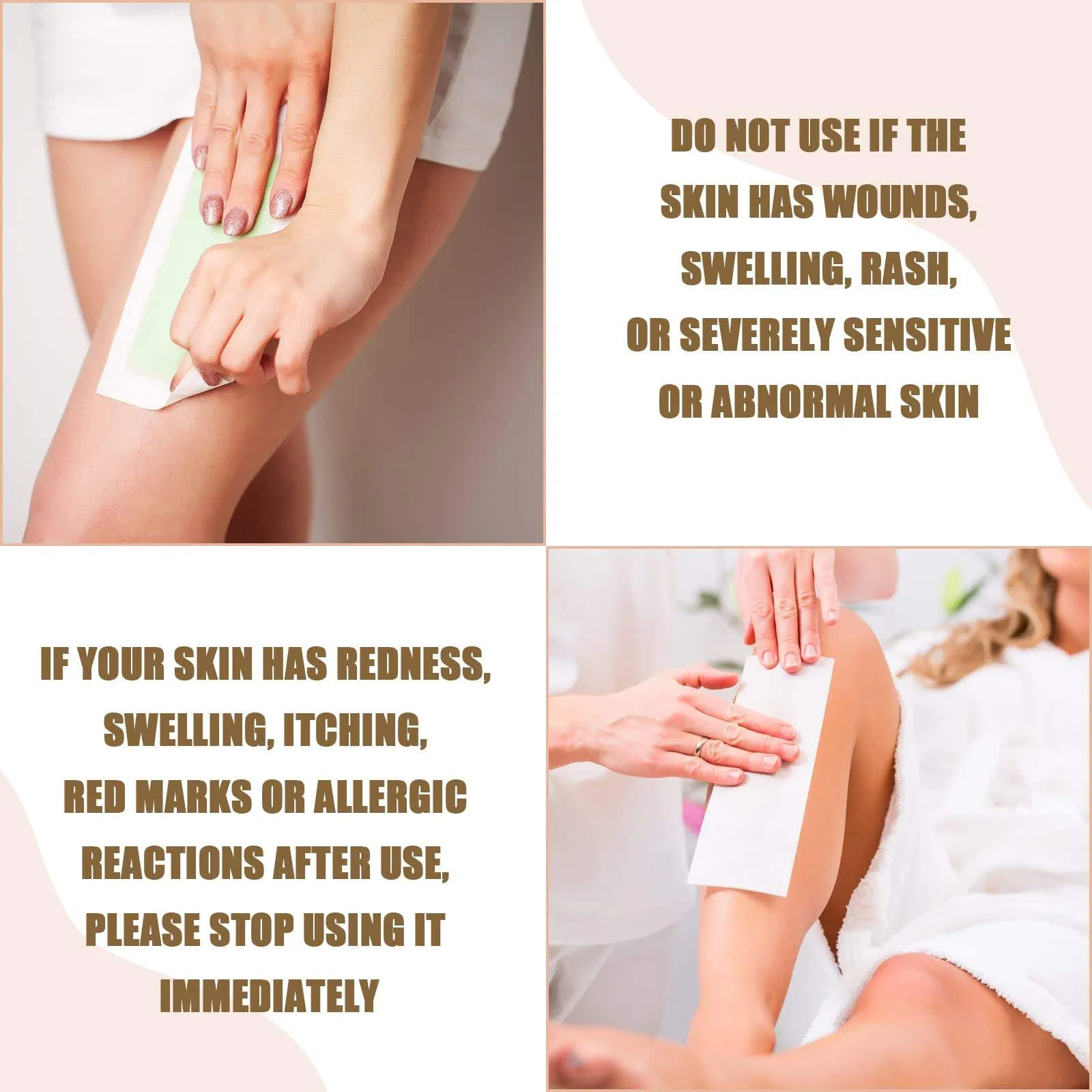 Non Woven Skin Body Facial Hair Removal Bikini Depilatory Wax Strip