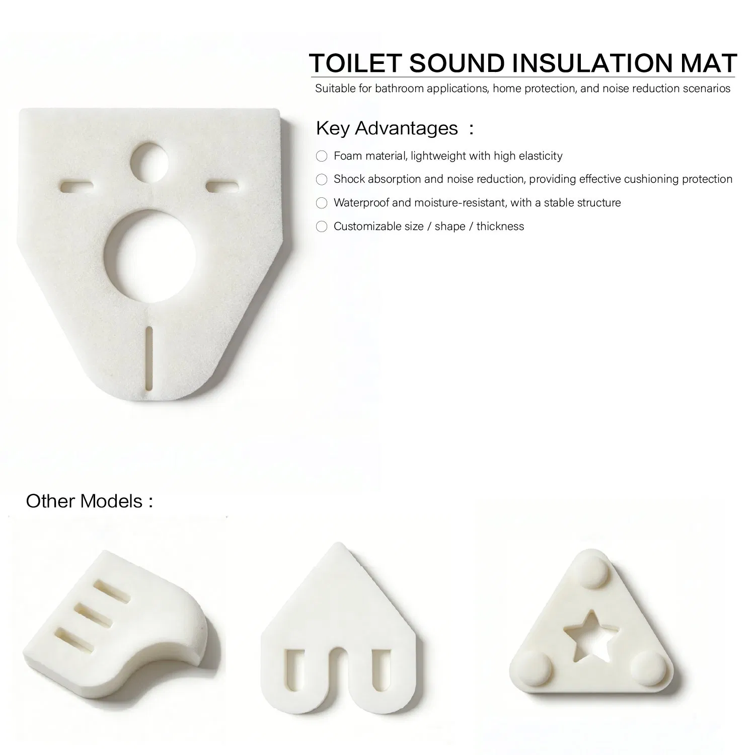 Premium XPE Toilet Sound Insulation Pad for Quiet Bathrooms
