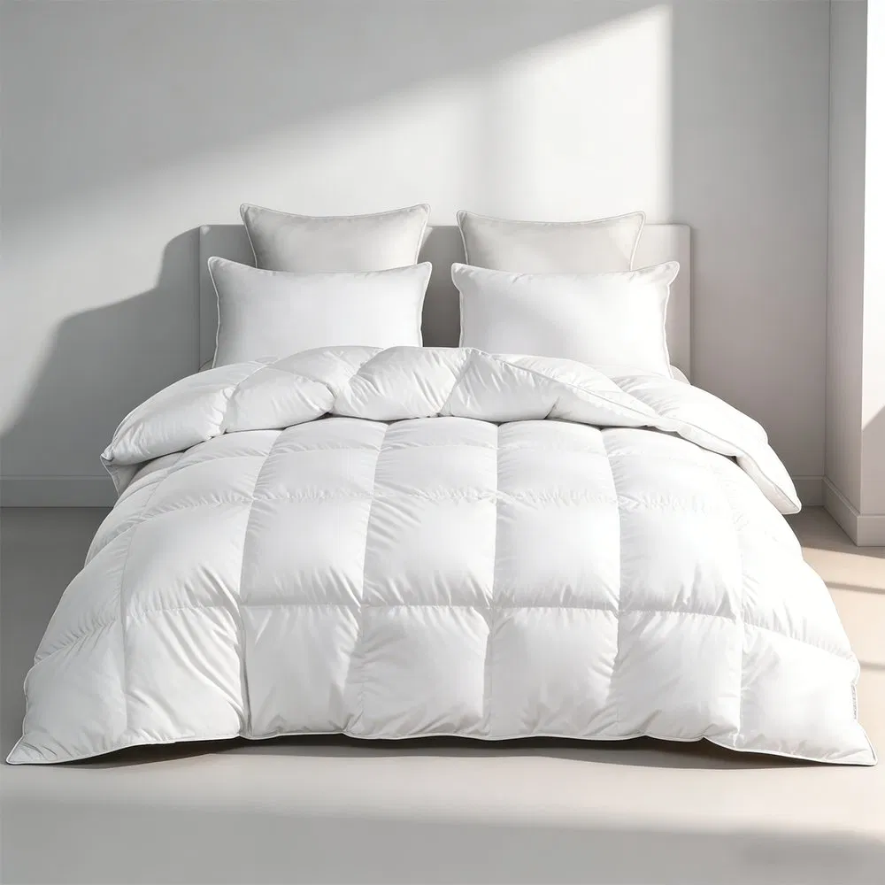 Luxury White Bedding Down Duvet Hotel Soft Cozy Duck Feather Filling Quilts