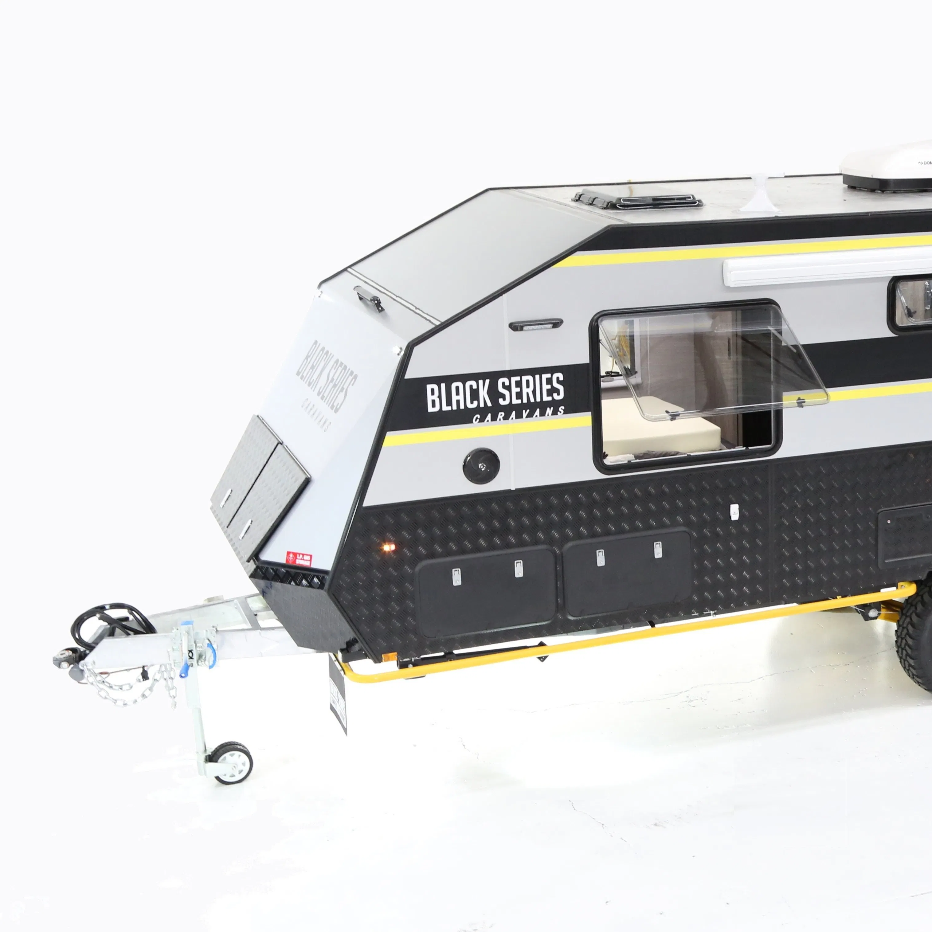 Best Black Series Independent Suspension Camper Caravans off Road Caravan RV Travel Trailer Caravan Hq21