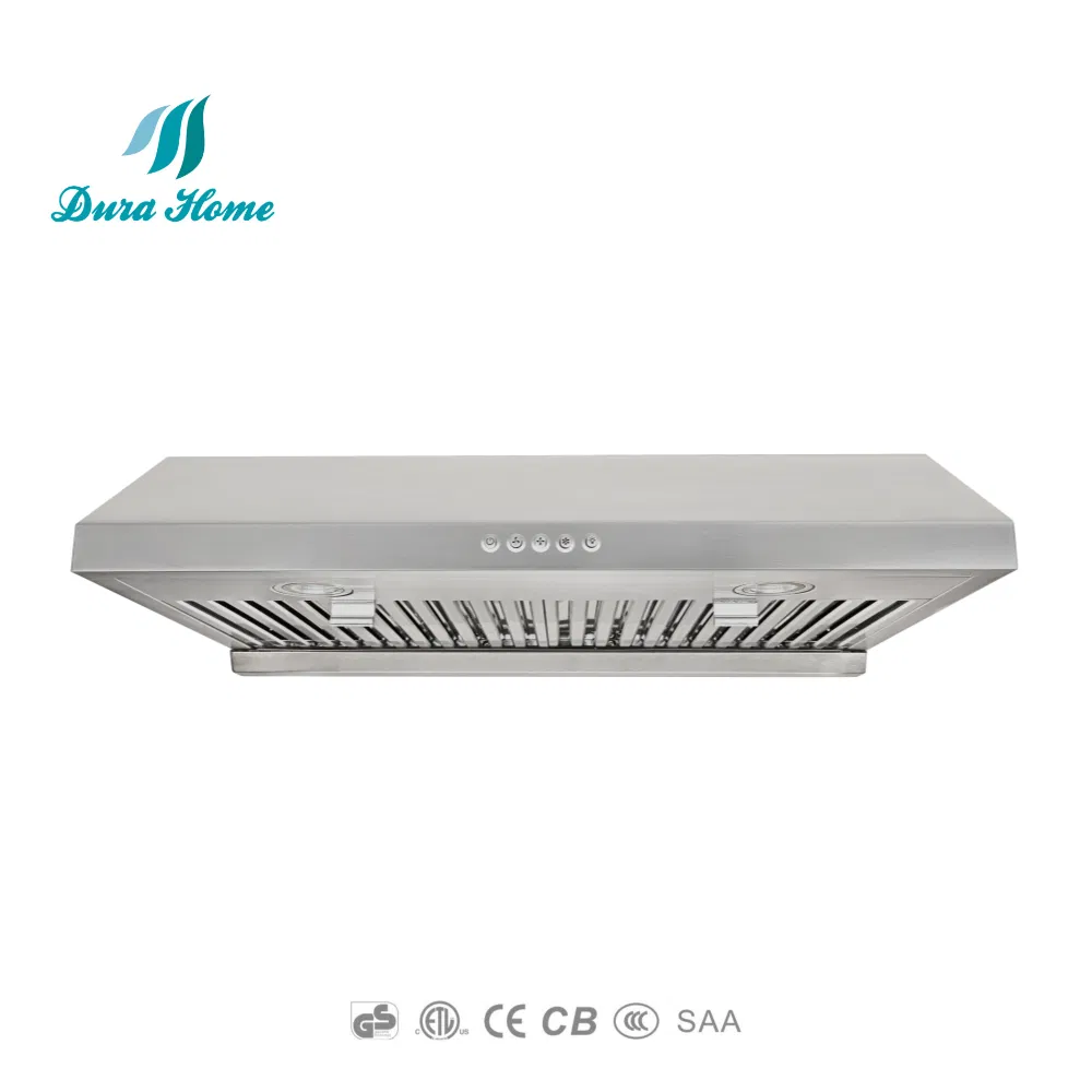 Sleek White Range Hood Featuring 750 Cfm and 3-6 Speed Capabilities