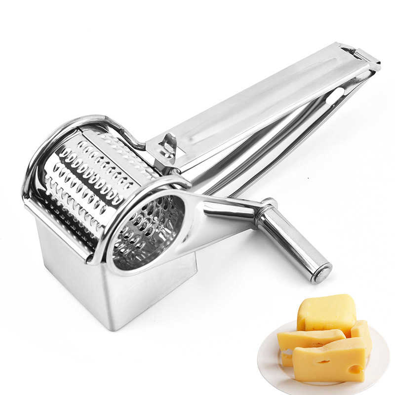 Stainless Steel Cheese Grater Hand Crank Rotary Cheese Grater