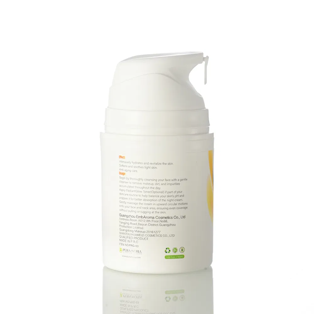 Hydrating Night Cream with Hyaluronic Acid and Panthenol for Brightening