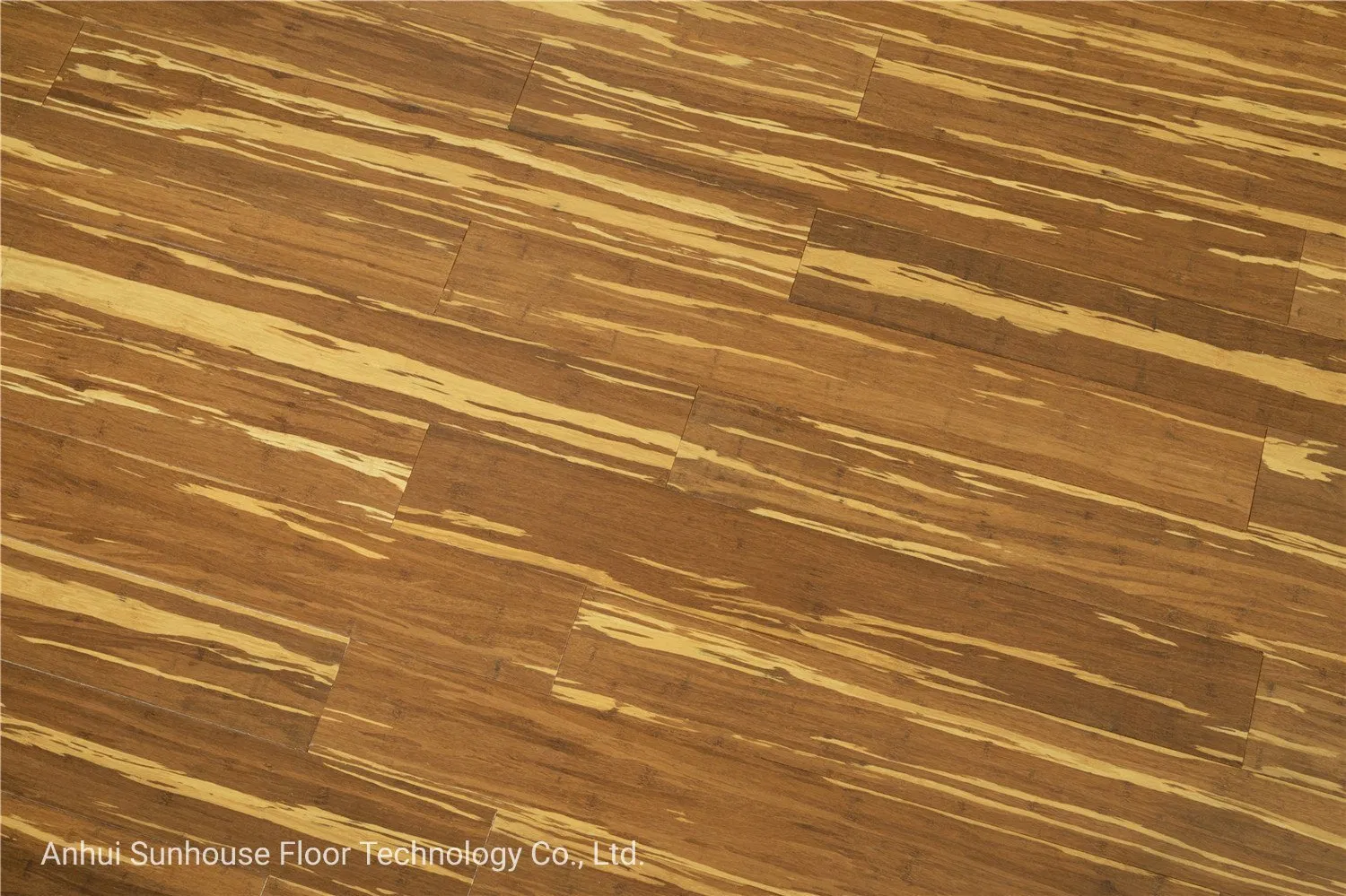 Паркетная доска из бамбука Tiger/Zebra, угольный/натуральный